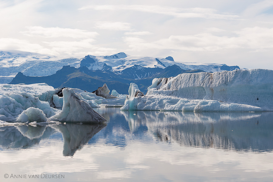 Het ijsschotsenmeer Jökulsárlón.