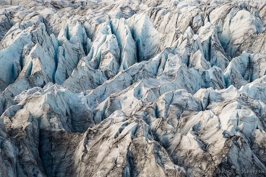 Fláajökull, een gletsjertong van de gletsjer Vatnajökull.
